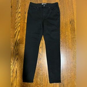 Madewell 9” High-Rise Black Skinny Jeans